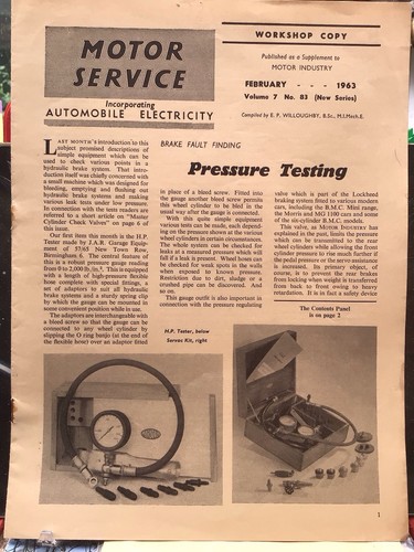 Austin a60 brake fault finding - austin,