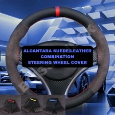 For MERCEDES A CLASS SUEDE ALCANTARA LEATHER STEERING WHEEL COVER GRIP SPORT