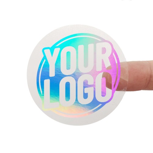 Foiled transparent stickers - transparent,