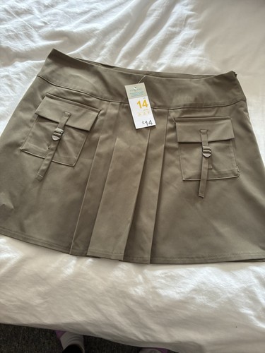 Short cargo style skirt - short, olive