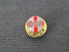 Vintage BNP Bank  badge Far Right Pin politics nick Griffin Parliament A Walker