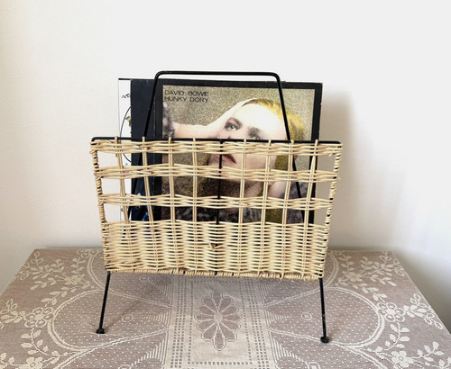 Vintage wicker metal woven - wicker/metal,