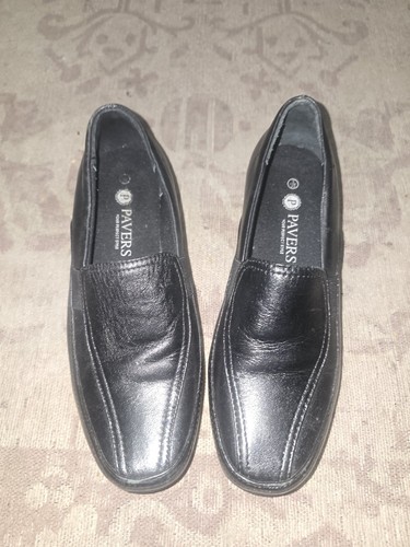 Size pavers leather shoes - leather,