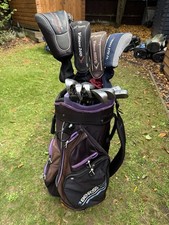 LOVELY SET OF LADIES YONEX & WILSON GOLF CLUBS IN A BENROSS CART BAG. FREE POST