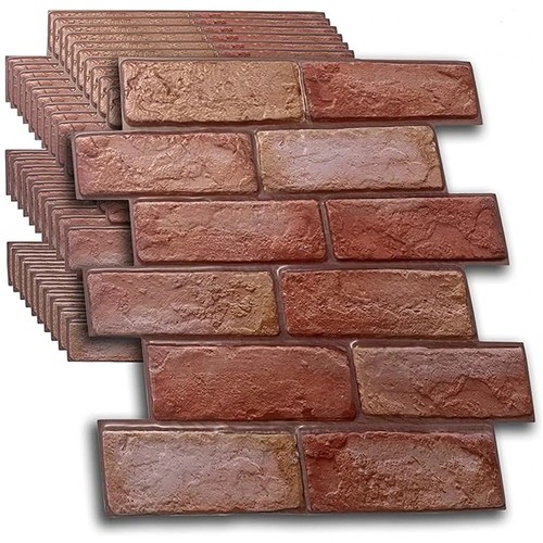 10pc brick wall panels self - brick,
