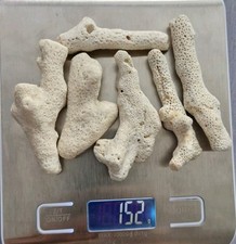 Natural Coral Bone Stone Marine Aquarium Substrate Fish Tank Filter Media 150g