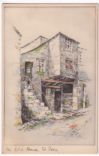 Ives cornwall postcard - postcard, an