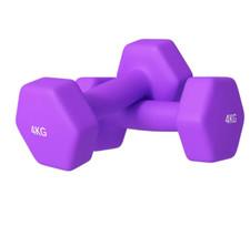 SPORTNOW Hex Dumbbells, Neoprene Weights 4kg 21-2-30