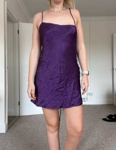 Zara purple satin silk - zara,