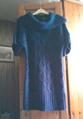 Ladies dark blue soft - blue, cable