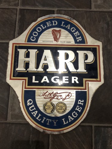 Harp lager vintage bar mirror - harp,