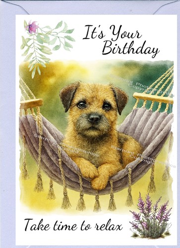 Border terrier dog birthday - border,