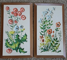 VTG Floral Chalkware Wall