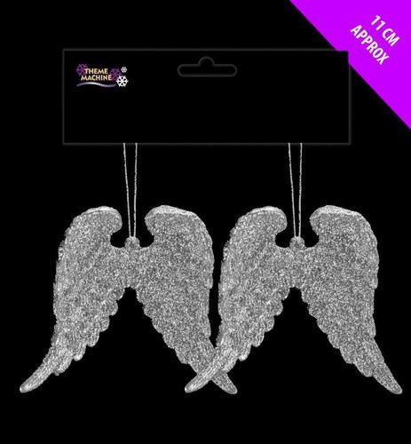 Angel wings christmas silver - christmas,