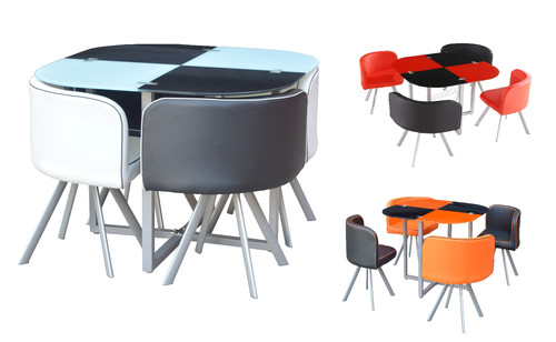Dining table and chairs - table,