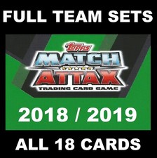 Topps Premier League Match Attax FULL TEAM BASE SETS of 18 cards 2018/19 18/19