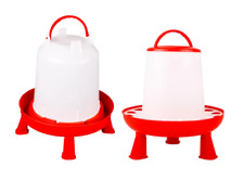6kg feeder & 6 litre drinker Chicken/Poultry/Quail/Hen Food Water Set with Legs