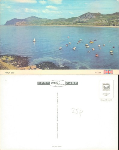 Nefyn bay with - bay, boats