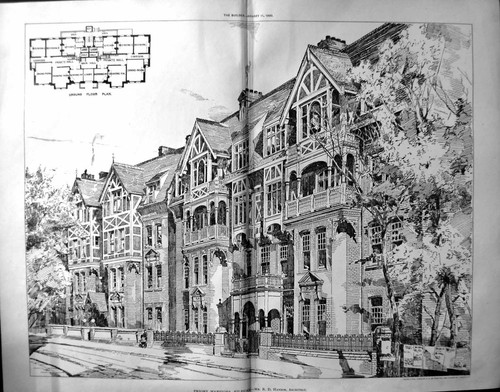 Old 1890 builder building - old,