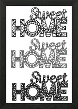 Sweet Home Quotes Framed Wall