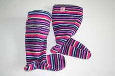 JoJo Maman Bebe Rainbow Polar Fleece Wellington Boot Liners/Socks Age 4-5 NWOT