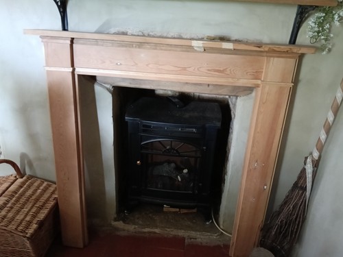 Antique pine fire - fire, surround