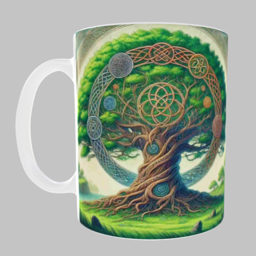 Celtic tree life mug - tree, –