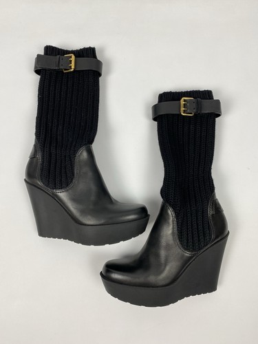 Gucci black fabric and leather - gucci,