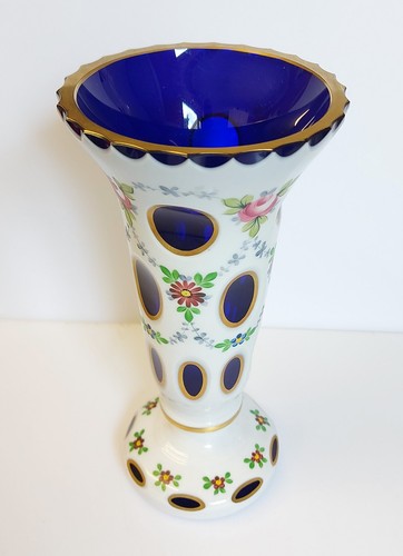 Vintage bohemian cased glass - cased,