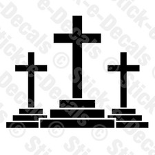 Calvary Cross Vinyl Decal