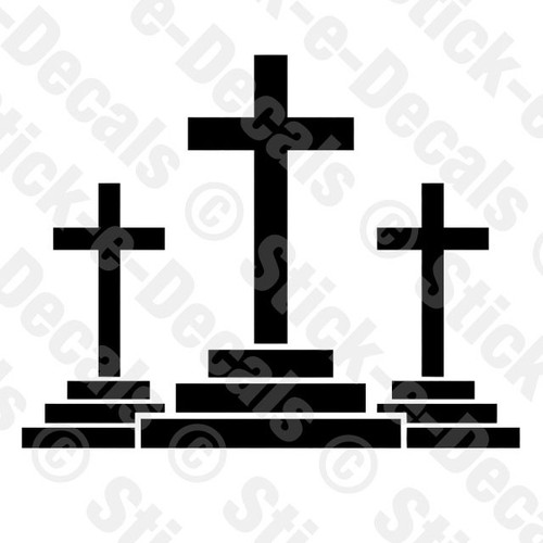 Calvary cross vinyl decal - calvary,