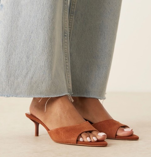 Mango tan suede kitten - mango,