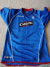 Glasgow Rangers Football Shirt 2005 Home Youth  Boys Blue Umbro Carling Age14-15
