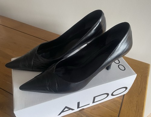 Aldo black leather stiletto