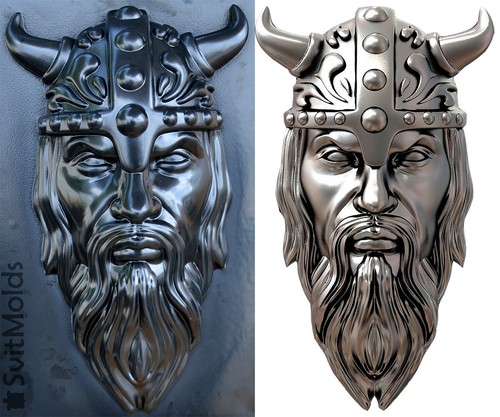 Mold diy viking face - viking, wall