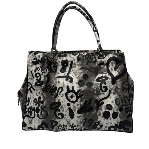Guess graffiti print satchel - print,