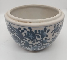 ANTIQUE CHINESE PORCELAIN POTTERY TEA CADDY TOBACCO JAR BLUE WHITE PATTERN