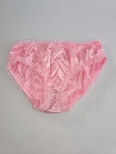 Pink satin knickers - satin, silky