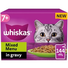 144 x 85g Whiskas 7+ Mixed