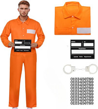 Mens Prisoner Costume Overall