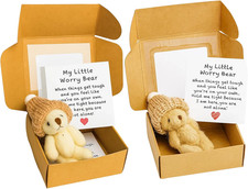 2 Pcs Worry Bear in a Box