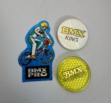 VINTAGE BMX PIN BADGES AND STICKER BUNDLE JOBLOT X 3