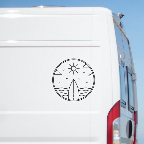 Surfing sticker car caravan - surfing,