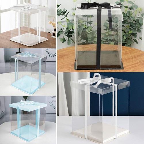 Transparent cake box flower - box,