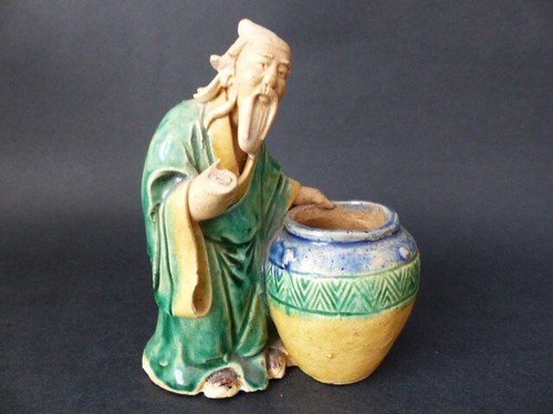 Vintage figural chinese brush - ,