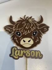 Personalised highland cow cake