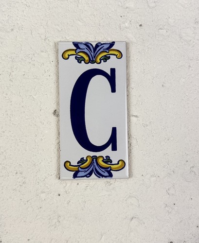 Vintage spanish ceramic letter - vintage,