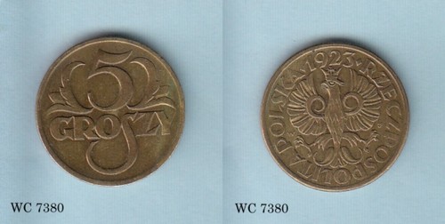 Poland groszy 1923 brass - groszy, w