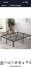 Black Metal Super King Size Bed Frame