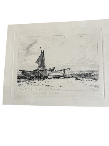 1829 etching yarmouth cobles - 1829,